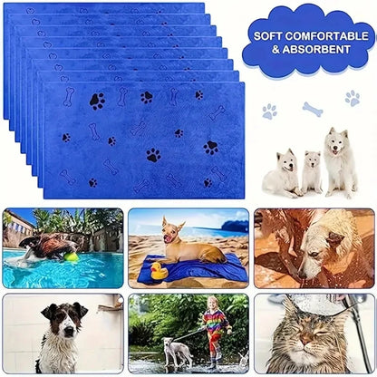 Soft Microfiber Quick Dry, Absorbent Pet Bath & Grooming  Drying Towels